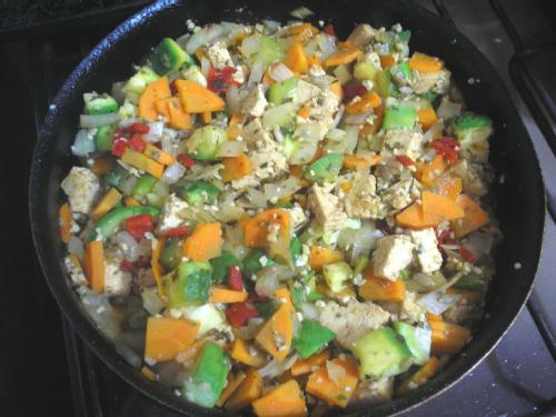 tofu con verduras y curry