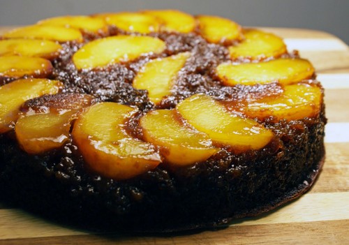 pastel de maiz y durazno