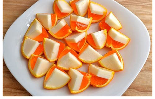 Bocados de naranja y coco