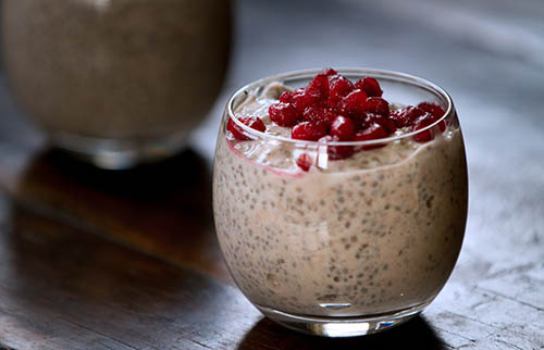 Pudding e vainilla, canela y chía