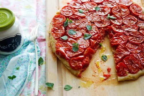 Tarta tatin de tomates - comida sana